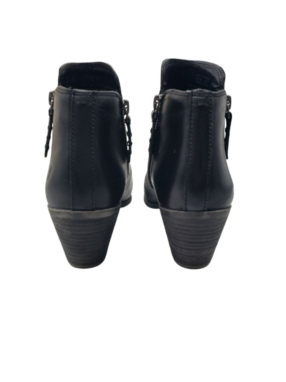 FRYE Leather Ankle Booties Side Zipper Womens 6.5 Black Brown Fall Boho Western - Picture 11 of 15